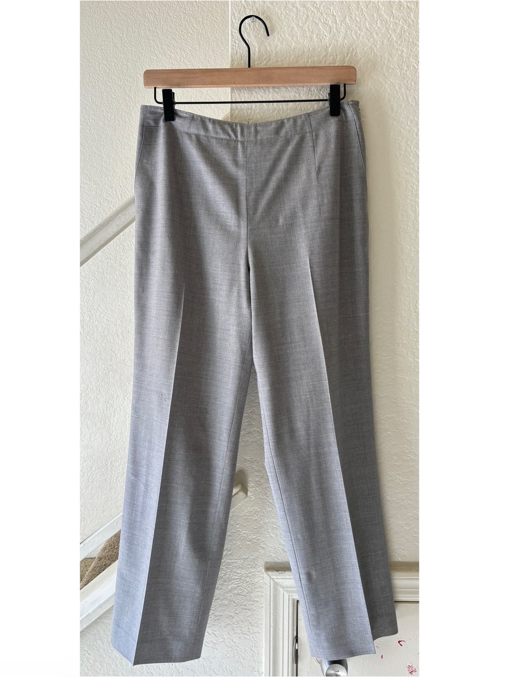 Talbots Petites Dress Pants Womens Size 10 Gray Made In Italy Stretch Work